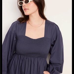 Old Navy Smocked Square Neck Babydoll Dress